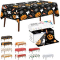 CXPSINC 54 Inch X 300 Feet Plastic Table Cover Roll Disposable Halloween Tablecloth with Slide Cutter Pumpkin Ghost Plistic Table Covers for Halloween Party Decorations(Pumpkin Ghost, 300 Feet)