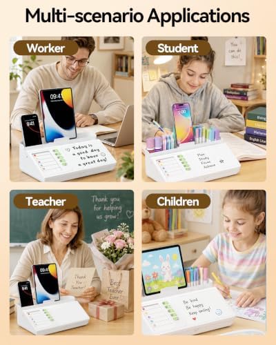 Desk Organizer Dry Erase Desktop Whiteboard with Storage, to Do List Board