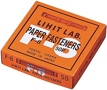 Lihit Lab F8-50 Paper Fasteners, Pack of 50