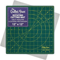 The Quilted Bear 12" x 12" Rotating Self-Healing Cutting Mat, Green