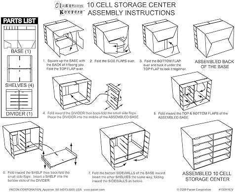 Classroom Keepers Sturdy Cardboard Mailbox, 10-Slot, Blue, 16-5/8"H x 21" W x 12-7/8"D, 1 Unit