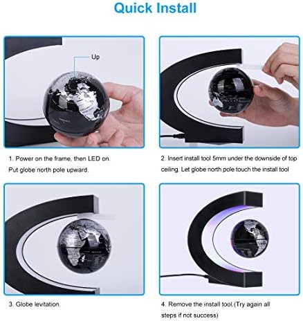 Magnetic Levitating Globe with LED Light | Cool Tech Gift for Men Father