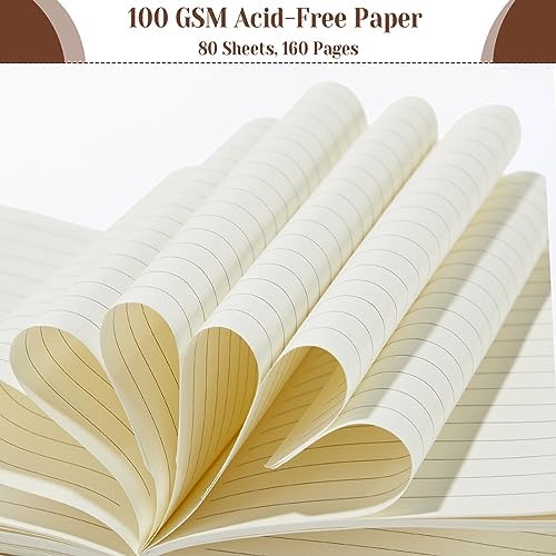 Laumoi 14 Pack Hardcover Lined Journal Notebooks Bulk,Deep Color,A5