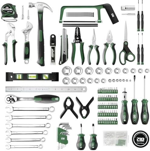 Prostormer 259-Piece Tool Kit, Household Essential Tool Set, Green