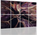 UMIACOUSTICS 8 Pcs 0.7Inch Thick Art Acoustic Panels, Total 47.2” x 31.5” Decorative Sound Absorbing Art Panels, Acoustical Wall Panels for Home, Office, Hotel, Lit-Purple