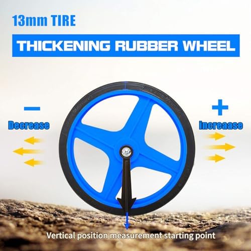 Zozen 6-Inch Measuring Wheel in Feet and Inches, Telescopic Handle, Blue