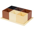 Excellerations Wooden Sorting Boxes - Natural Colors - Set of 6 with Tray