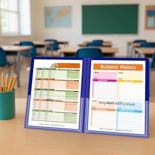 C-Line Classroom Connector School-to-Home Folders, Blue, 25 per Box (32005)