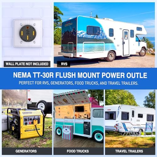 Nilight 50AMP RV Power Outlet 125/250V ETL Listed NEMA 14-50R