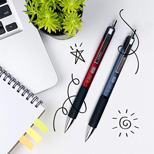 Zebra Pen STEEL G-350 & M-350 Pen & Mechanical Pencil Set, Red Barrel, 2-Pk