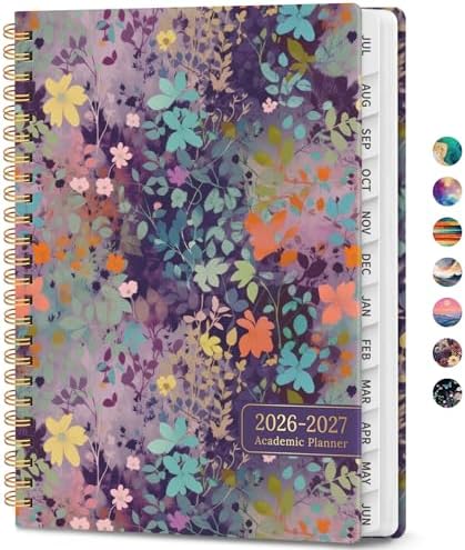 Planner 2026-2027, Weekly & Monthly Academic Calendar, Jul 2026 – Jun 2027