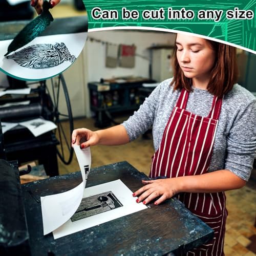 Yeaqee 8 Pcs 9 x 12 Inch Linoleum Blocks for Printmaking, Green