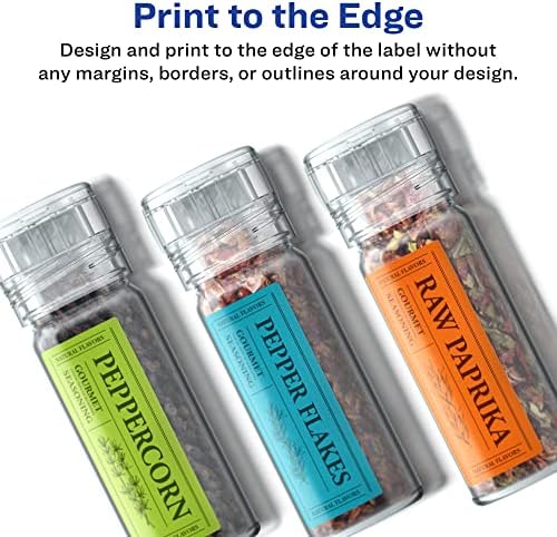 Avery Printable Durable White Rectangle Labels, Sure Feed Technology, 1" x 2-5/8", Print-to-the-Edge, Waterproof Labels, Laser & Pigment-Based Inkjet Compatible, 400 Total