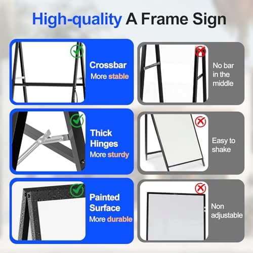 24×36 Inch Slide-in Folding A-Frame Sign Holder (Frame Only)