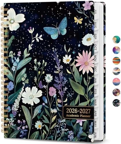 Planner 2026-2027, Weekly & Monthly Academic Calendar, Jul 2026 – Jun 2027