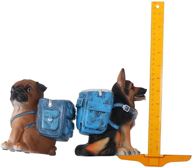 Cute Dog Pen Holder, Pen Pencil Cup Organizer, Desk Accessories, for for Home Office(Pug-blue)