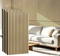 Art3d 47 x 23.6 Inch Acoustic Wood Slat Design Wall Panels, 4-Pack, Oak