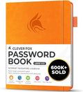 Clever Fox Password Book with Alphabetical Tabs, 7"x10" Keeper Yellow