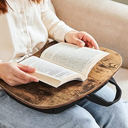 SONGMICS Lap Desk, Bed Tray, Laptop Table with Carry Handle, Cushion