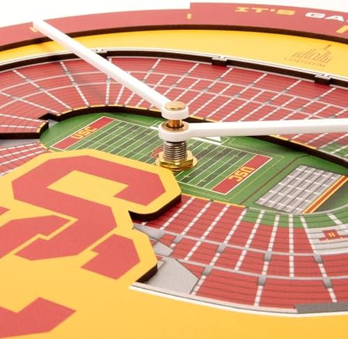 YouTheFan NCAA USC Trojans StadiumView 3D Wall Clock