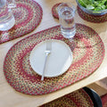 Homespice Cider Barn Jute Braided Placemats, Oval 13x19 Set of 4