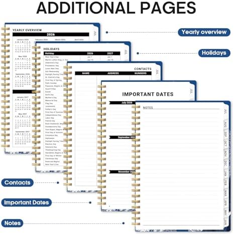 Planner 2026-2027, Monthly & Weekly Jul 2026-Jun 2027 Calendar Planner