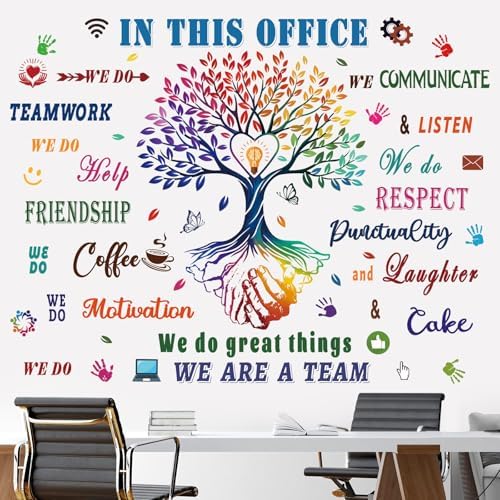 wondever Office Inspirational Wall Decals Teamwork Quotes Wall Stickers
