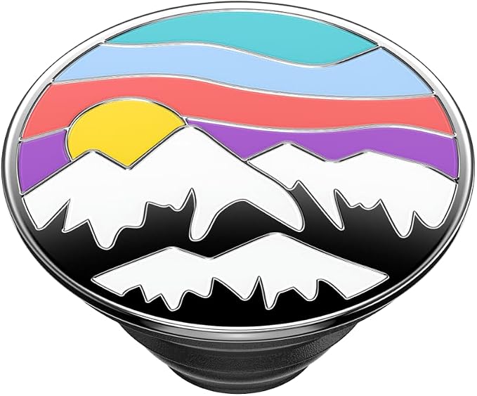 PopSockets Adhesive Phone Grip, Holder- Altitude Adjust | Secure Comfortable Hold, Anti-Drop, Kickstand, Enamel, Designs, Nature, Leaf