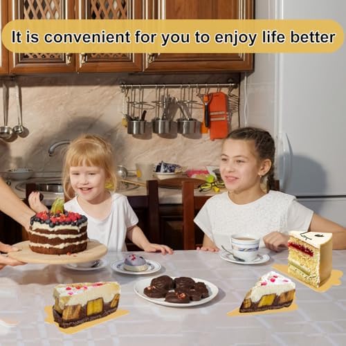 600 PCS 4.6 inch Mini Cake Boards, Premium Triangle Golden Mousse Cake Boards, Versatile Cupcake Bases & Dessert Displays, Perfect for Parties and Special Occasions