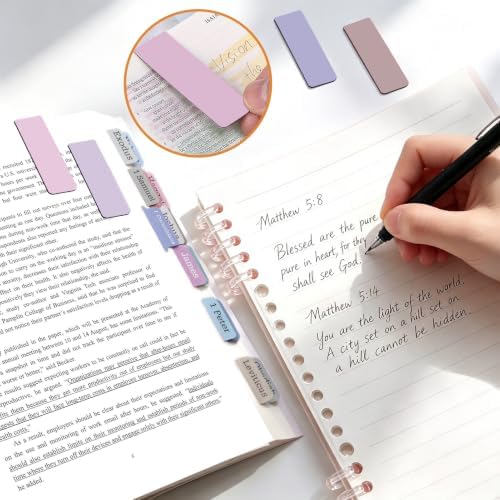 Bible Study Supplies, 50 Pack Bible Journaling Kit for Women with Tabs, Highlighter Set,Notebook , Pen Case and Storage Bag,No Bleed Annotation Kit for Christian Gifts (50PCS, Red Strawberry)