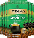 Twinings Pure Green Tea, Caffeinated, Tea Bags, 20 CT Box (6 Pack)