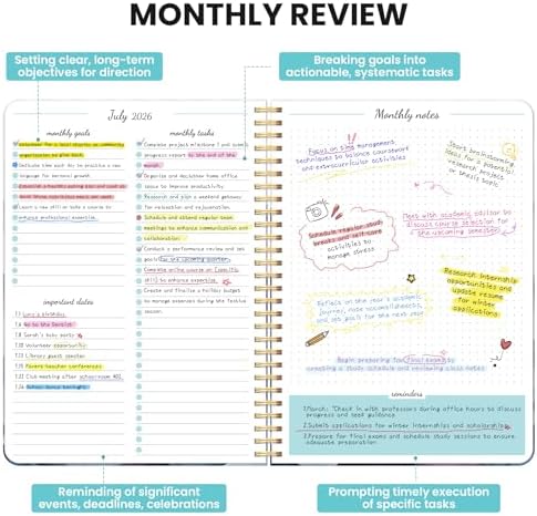 Monthly Planner 2026-2027, 18-Month Aesthetic Calendar, Jul 2026-Dec 2027