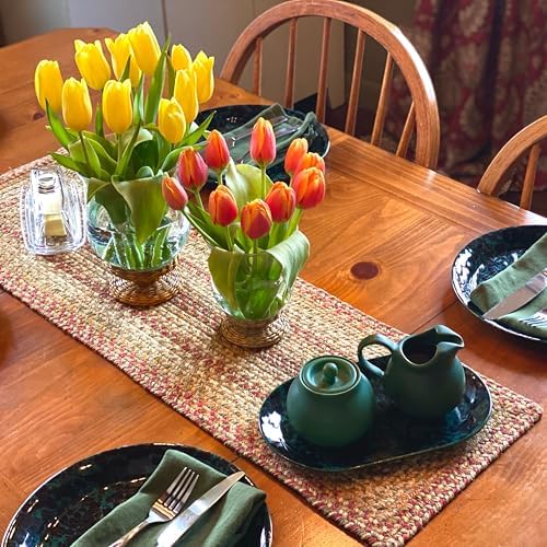 Homespice Harvest Braided Table Runner Ideal as Dining Runner, Rect 11x36