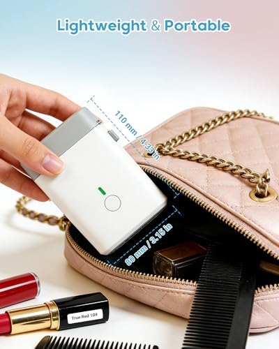 ORGBRO Label Maker, Bluetooth Label Maker Machine with Tape, DX1-White