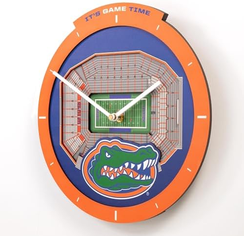 YouTheFan NCAA Florida Gators StadiumView 3D Wall Clock
