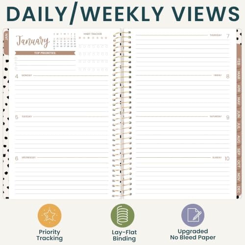 bloom daily planners 2027 Planner (January - December 2027) - Weekly & Monthly Softcover Planner for Women - Calendar Year Inspirational Agenda Book with Stickers - 5.5" x 8.25" - Simply Spotted