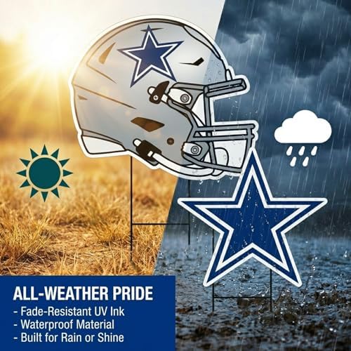 NFL Logo & Helmet 2 Pack Yard Sign Set
