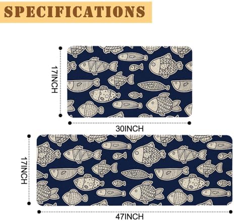 Kitchen Rugs and Mats Set of 2,Floor Mats for Home Kitchen Decor Mat