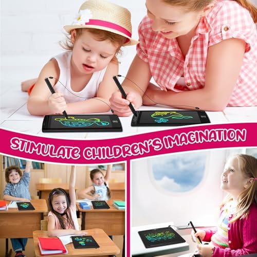 Zhehao 64 Pcs LCD Writing Tablet Bulk for Kids, 8.5 in, Colorful, Black