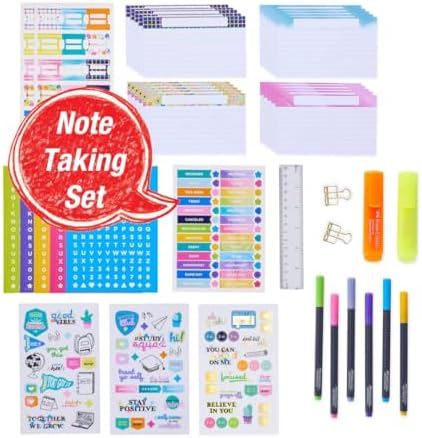 Faber-Castell Essential Note Taking Supplies - Studying Essentials Set with 6 Fineliner Journal Pens, College School Supplies, Stationary and Planner Accessories