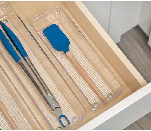iDesign Plastic Drawer Organizer, Set of 2, 4" x 16" x 3"