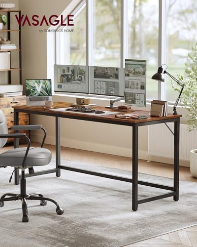 VASAGLE Computer Desk, Steel Frame Gaming Desk for Home Office, 63 Inch