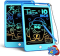 TEKFUN 2 Pack LCD Writing Tablet for Kids, 10 Inch Blue+Blue Doodle Board Drawing Board Reusable Drawing Tablet with Lanyard, Educational Kids Toys Birthday Gift for Boys Girls 3-12 Years Old