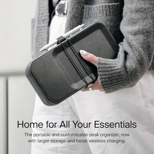 orbitkey Nest V2 Portable Desk Organizer with Wireless Charger - Black