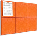 MaxGear Felt Bulletin Board 36" x 24", Orange Felt Wall Tiles Push Pins