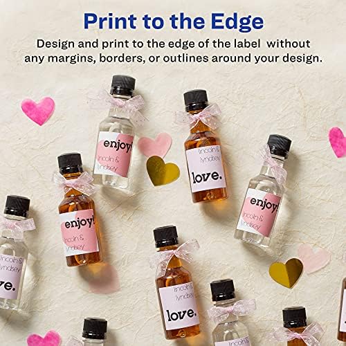 Avery® Matte White Square Labels, Sure Feed® Technology, 1" x 1", 2,400 Matte White Printable Labels