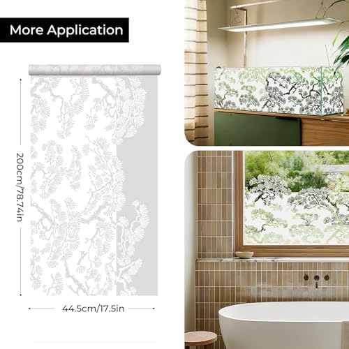 ADD.HERES Stained Glass Window Film, Window Film Decorative, 17.5 x 78.7 in
