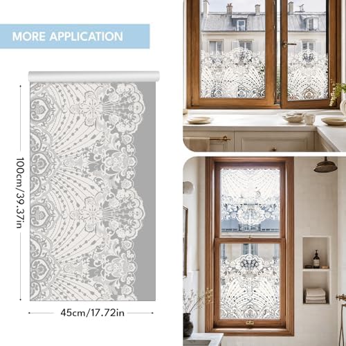 ADD.HERES Stained Glass Window Film, Window Film Decorative, 17.5 x 78.7 in