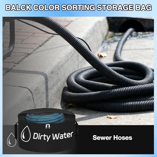 Nilight 1 Pack RV Sewer Hose Storage Bag Waterproof with Visible Cover