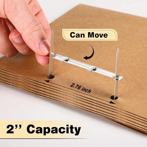 Dreyoo Two Hole Punch with 50pcs Paper Fasteners, 30 Sheet Capacity